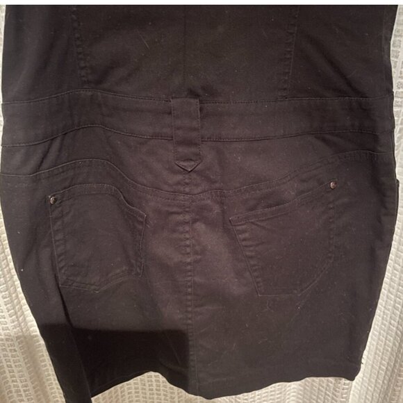 Black Armani Exchange Denim Military Dress Size 8 - Picture 4 of 8